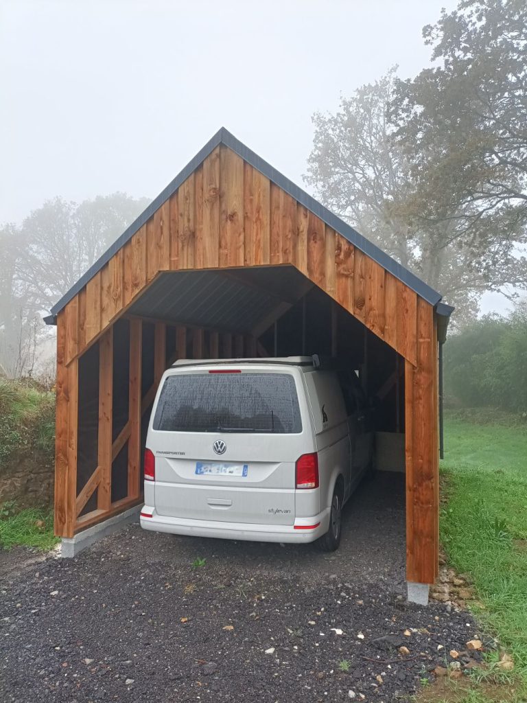 garage carport bois