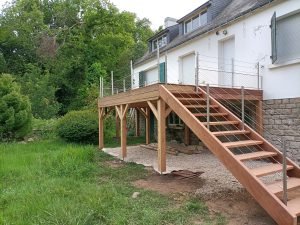 terrasse sur pilotis larmor baden