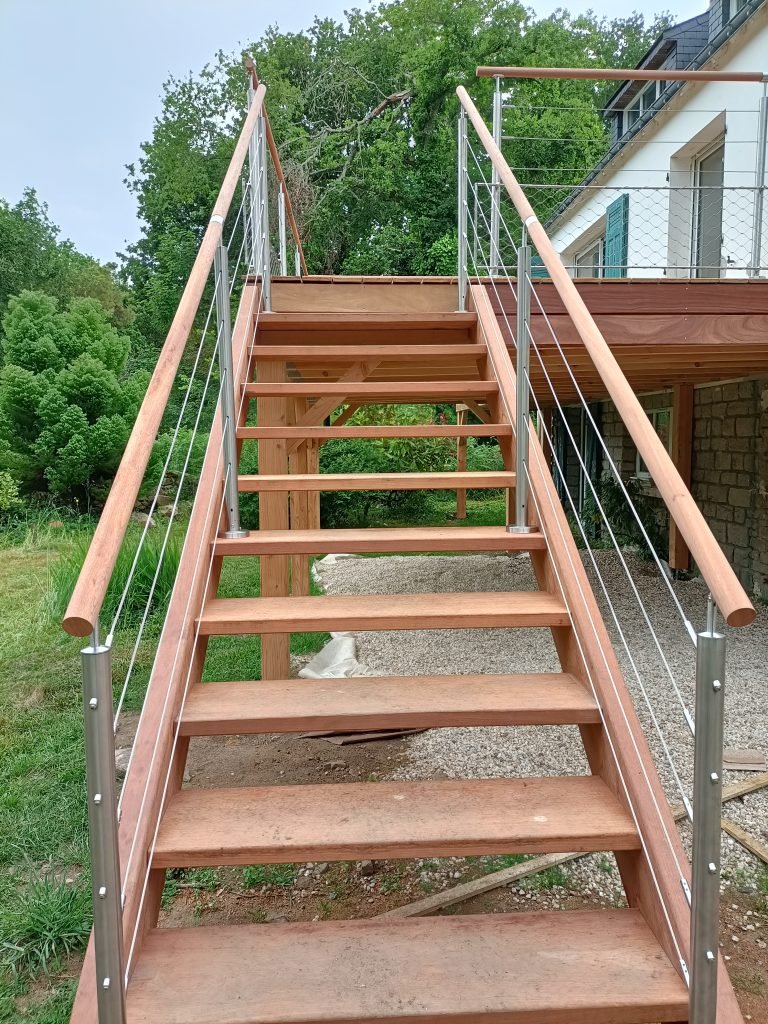 escalier iroko garde corps