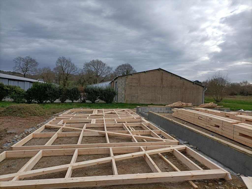 fabrication mur ossature bois vannes 1