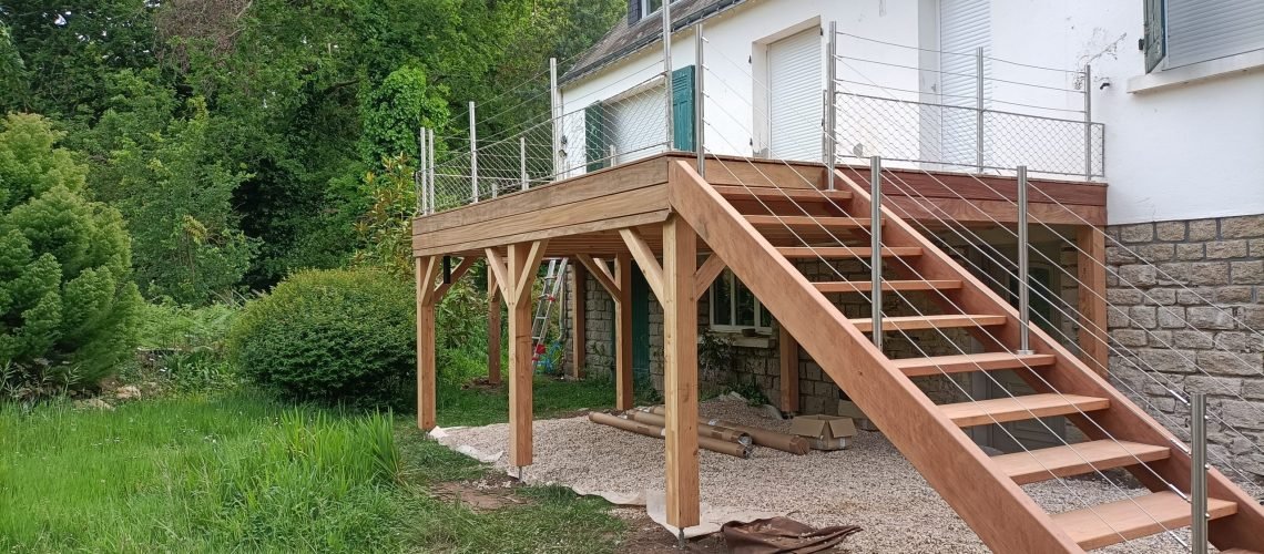 terrasse sur pilotis larmor baden