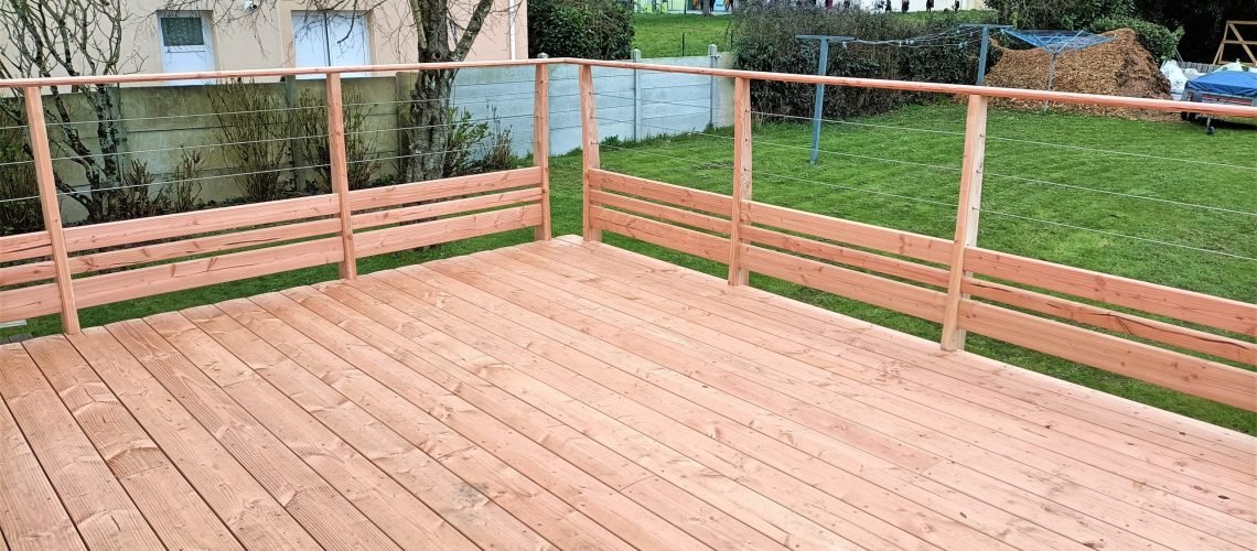 terrasse sur pilotis en douglas 2